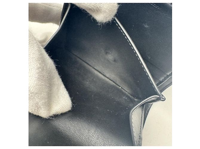 Céline Celine Triomphe Small Flap Wallet - Black Nero - vista 9