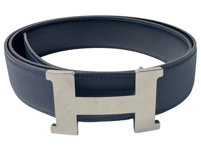 Hermès Cintura Hermes Constance Nero Blu navy - vista 3