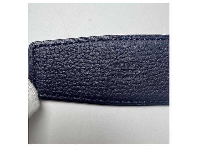 Hermès Cintura Hermes Constance Nero Blu navy - vista 7