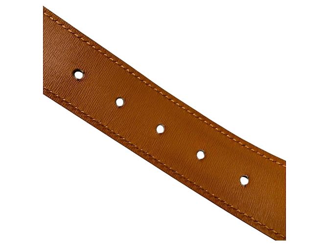 Hermès Hermes HERMES Gürtel mit Roman Silver Hardware Dunkelbraun - Ansicht 9