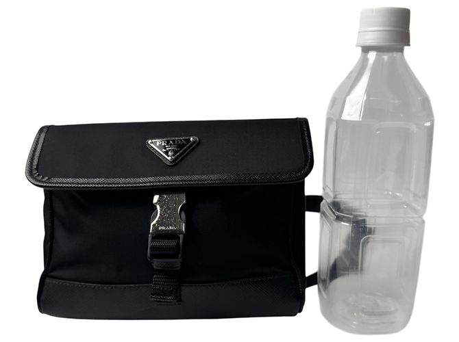 Saffiano Prada PRADA Borsa a tracolla per smartphone Mini Nero - vista 11