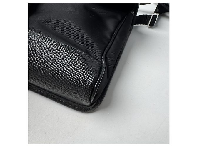 Saffiano Prada PRADA Borsa a tracolla per smartphone Mini Nero - vista 13