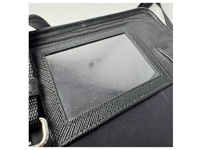 Saffiano Prada PRADA Borsa a tracolla per smartphone Mini Nero - vista 16