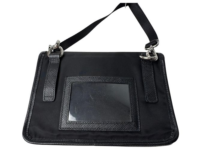 Saffiano Prada PRADA Borsa a tracolla per smartphone Mini Nero - vista 3