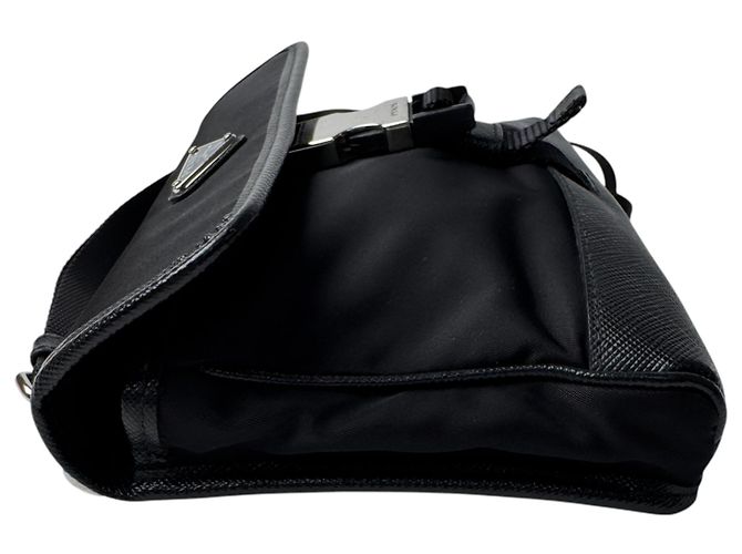 Saffiano Prada PRADA Borsa a tracolla per smartphone Mini Nero - vista 4
