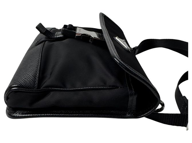 Saffiano Prada PRADA Borsa a tracolla per smartphone Mini Nero - vista 5