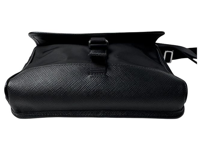 Saffiano Prada PRADA Borsa a tracolla per smartphone Mini Nero - vista 6