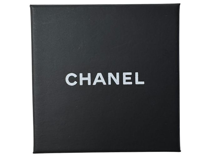 Chanel Coco Mark Lederketten-Ohrringe mit Strass Schwarz Golden - Ansicht 8