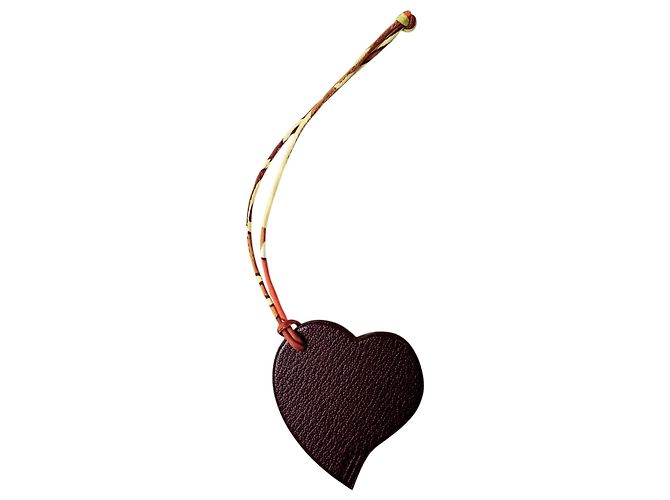 Hermès Hermes Petit H Heart Charm Rosa Bordò - vista 2
