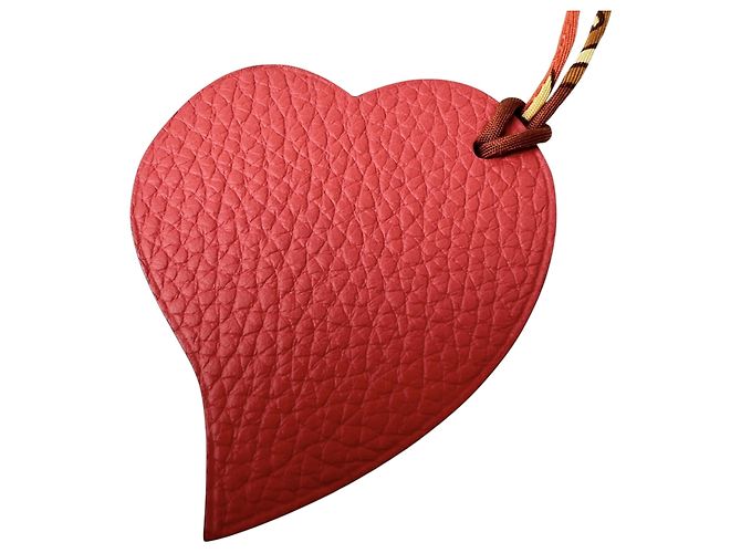 Hermès Hermes Petit H Heart Charm Rosa Bordò - vista 3