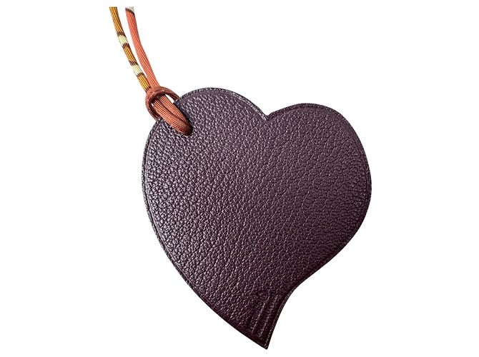 Hermès Hermes Petit H Heart Charm Rosa Bordò - vista 4