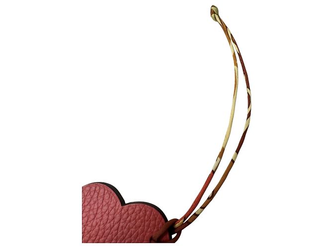 Hermès Hermes Petit H Heart Charm Rosa Bordò - vista 5