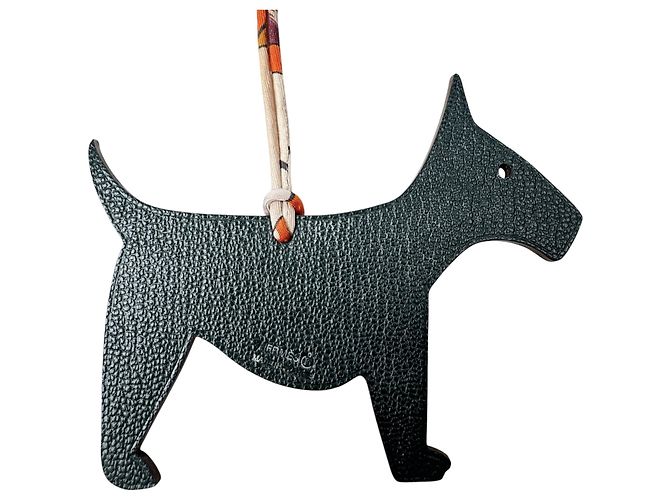 Hermès Charm cane Petit H Hermes da donna Verde Marrone scuro - vista 3