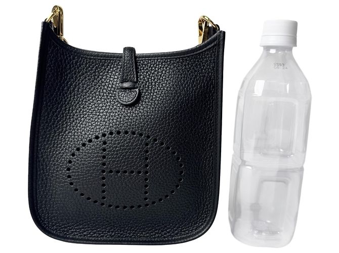 Hermès Borsa a tracolla Hermes Evelyne TPM Black Noir Gold Hardware Nero - vista 11