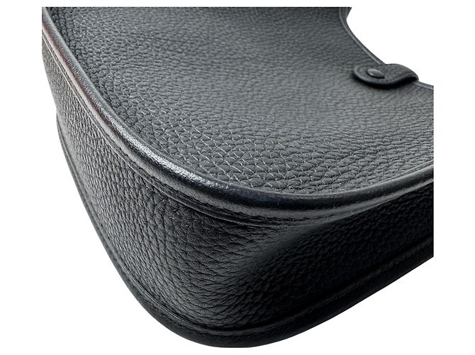 Hermès Borsa a tracolla Hermes Evelyne TPM Black Noir Gold Hardware Nero - vista 14