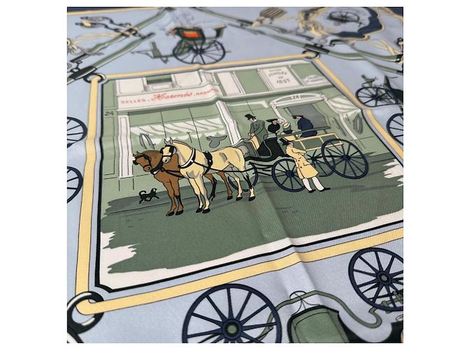Hermès Foulard di seta Hermes Carre 70 - Design Palonniers Multicolore - vista 3