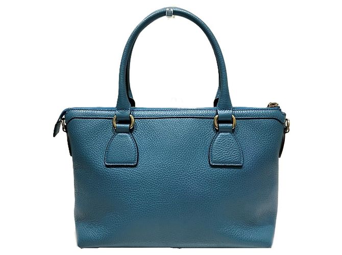 Borsa Gucci Interlocking G in pelle blu - vista 2