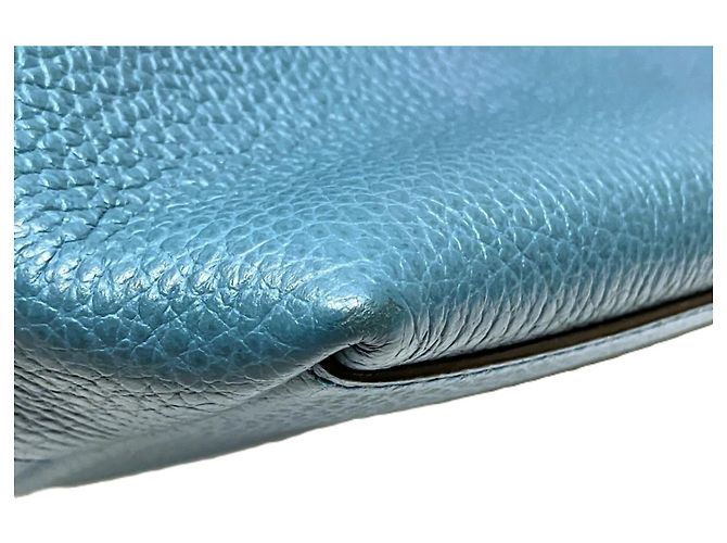 Borsa Gucci Interlocking G in pelle blu - vista 7