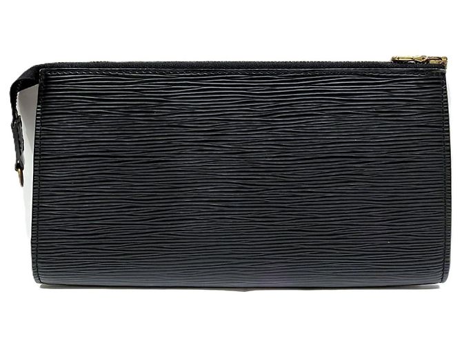 Pochette Louis Vuitton in pelle Epi Nero - vista 2