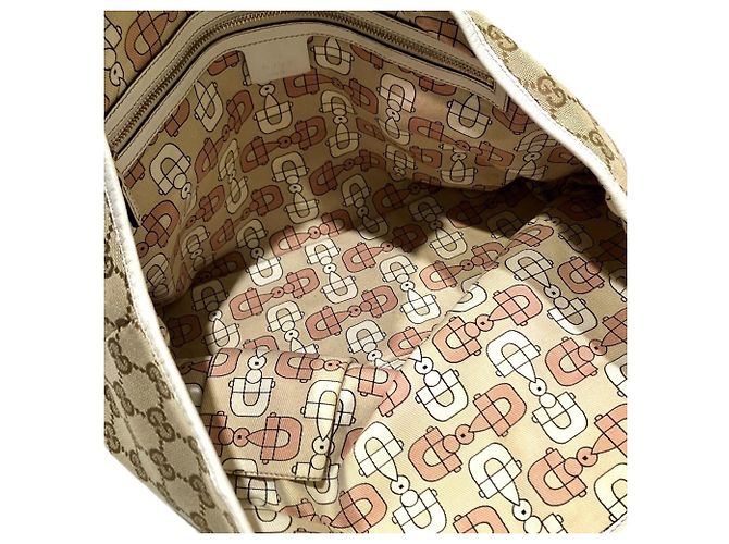 Borsa Tote Gucci GG Canvas, Sherry Line Beige - vista 5