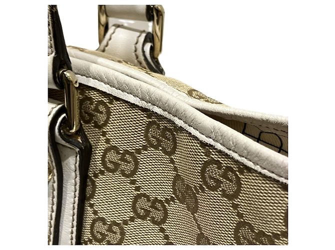 Borsa Tote Gucci GG Canvas, Sherry Line Beige - vista 8