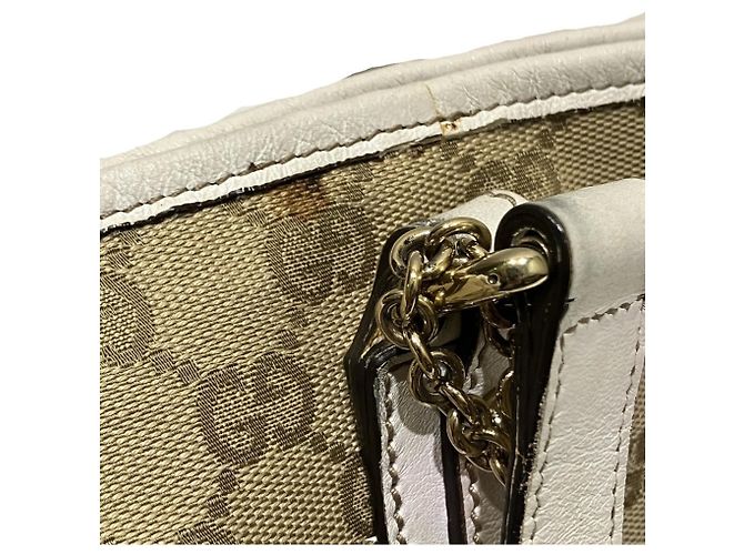 Borsa Tote Gucci GG Canvas, Sherry Line Beige - vista 9