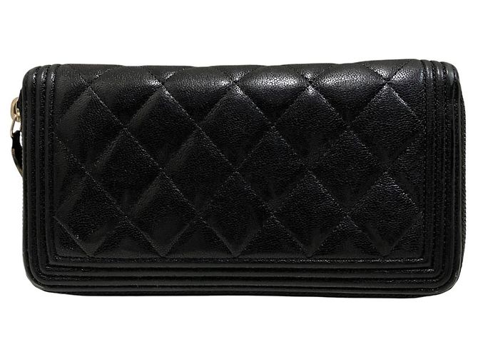 Portafoglio lungo con zip Chanel Boy Nero - vista 2
