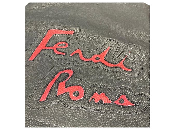 Fendi Flat Tote Bag Leder und Wildleder Grau Braun - Ansicht 7