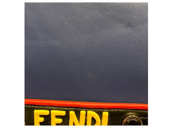 Borsa a Pochette Fendi Vocabulary Blu - vista 6