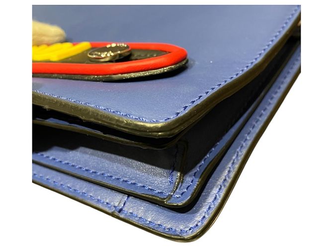 Borsa a Pochette Fendi Vocabulary Blu - vista 9
