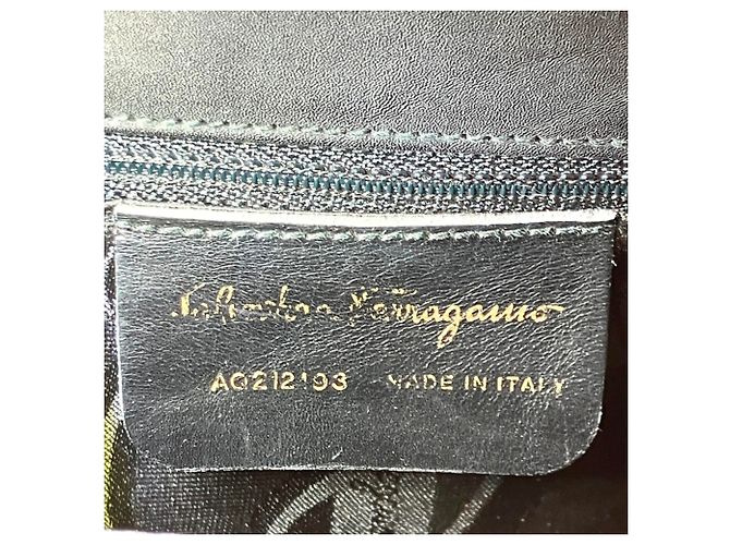 Borsa in pelle Gancini Salvatore Ferragamo Nero - vista 4