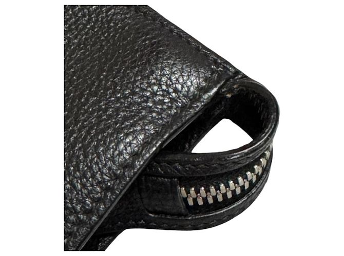 Borsa a pochette Prada in pelle nera Nero - vista 10