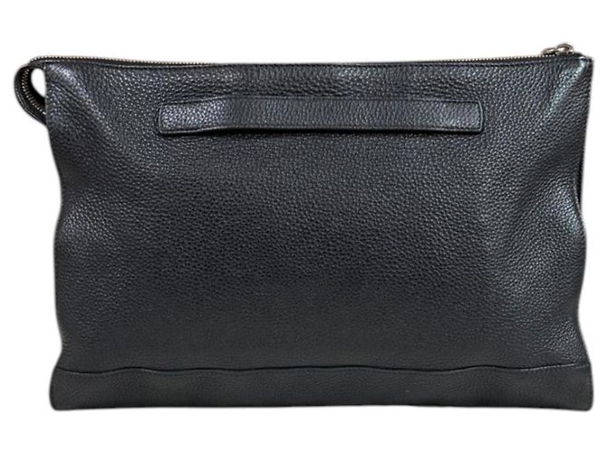 Borsa a pochette Prada in pelle nera Nero - vista 3