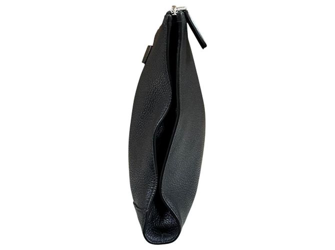 Borsa a pochette Prada in pelle nera Nero - vista 4