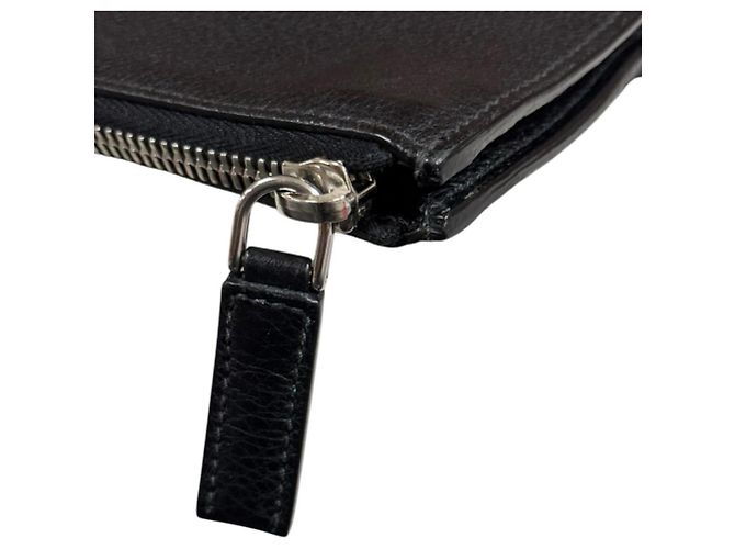 Borsa a pochette Prada in pelle nera Nero - vista 9