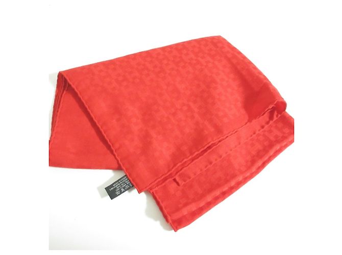 Hermès Stola in cashmere e seta jacquard H-Logo Hermes Rosso - vista 2