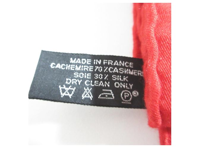 Hermès Stola in cashmere e seta jacquard H-Logo Hermes Rosso - vista 6