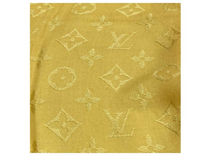 Stola in seta e lana Louis Vuitton Giallo - vista 8