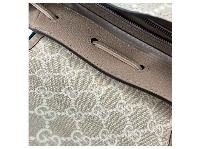Gucci GG Supreme Interlocking G Rucksack Braun Grau - Ansicht 12