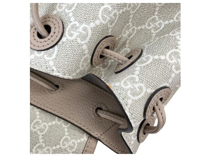 Gucci GG Supreme Interlocking G Rucksack Braun Grau - Ansicht 13