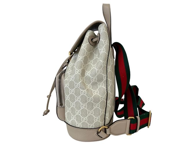 Gucci GG Supreme Interlocking G Rucksack Braun Grau - Ansicht 2