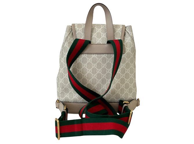 Gucci GG Supreme Interlocking G Rucksack Braun Grau - Ansicht 3