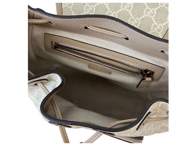 Gucci GG Supreme Interlocking G Rucksack Braun Grau - Ansicht 7