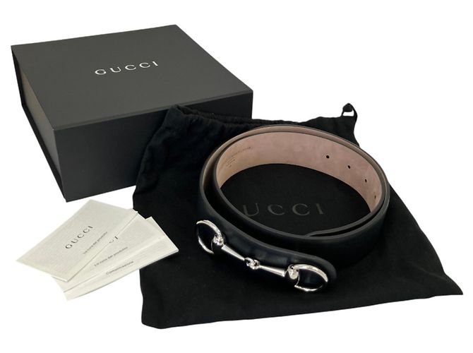 GUCCI Horsebit 1955 Ledergürtel Schwarz - Ansicht 9