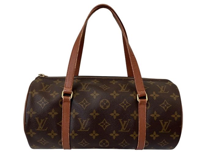 Borsa Tote Louis Vuitton Monogram Papillon 30 Marrone - vista 4
