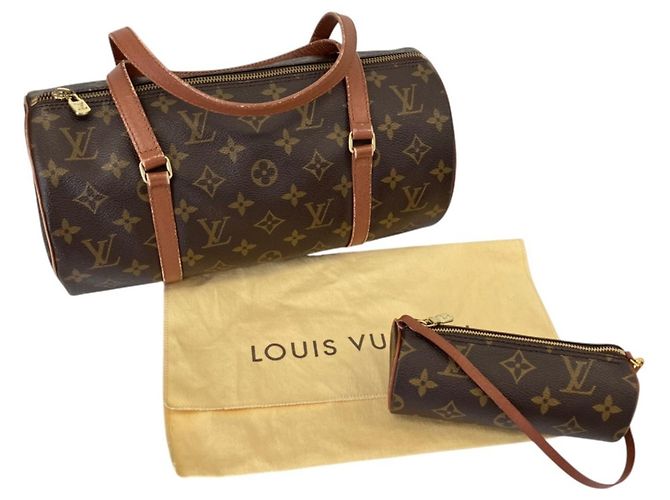 Borsa Tote Louis Vuitton Monogram Papillon 30 Marrone - vista 8