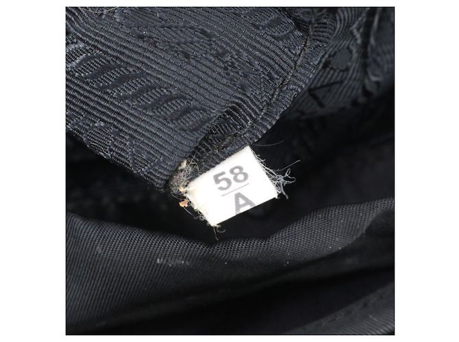 Prada Tessuto Nylon Triangle Logo Leather Backpack Black - vue 10