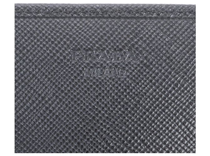 Prada Saffiano Leather Long Wallet Black - view 10