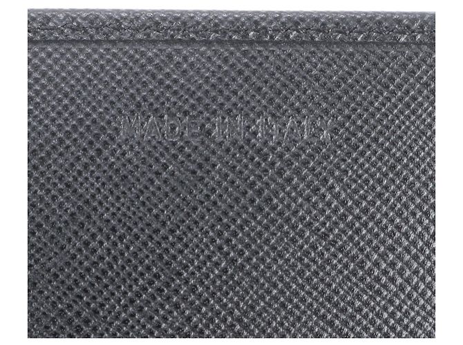 Prada Saffiano Leather Long Wallet Black - view 11