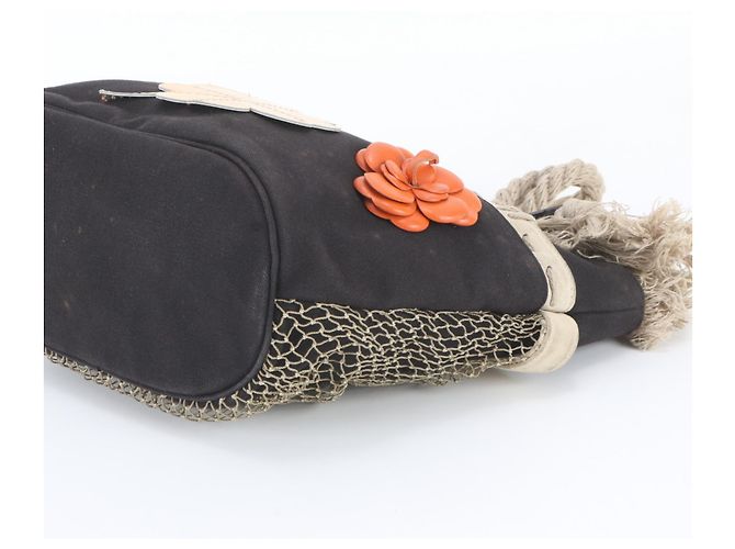 Timeless Borsa Tote Chanel in rete e corda con Camelia Multicolore Blu navy - vista 4